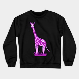 Purple giraffe Crewneck Sweatshirt